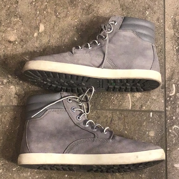 Gray leather Timberland boots, 9/40 - Picture 6 of 16